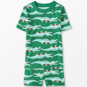Hanna Andersson Crocodile Smile Pajama Set, Size 8 - 130cm